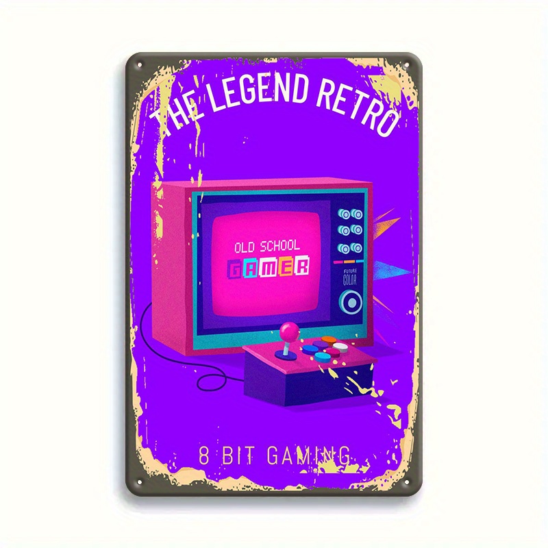 Retro Gaming Lounge - Retro 8 Bit Oyun Temalı Metal