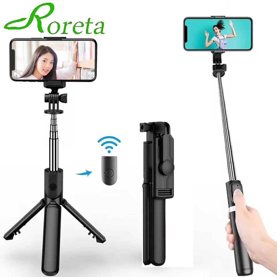 Retro Gaming And Projector - Roreta Selfie tutucu Kablosuz Bluetooth Uzaktan