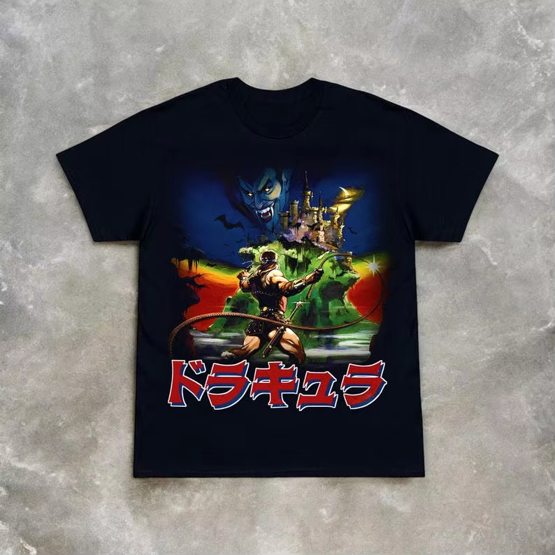 Retro Gaming Shirt - Castlevania NES Konami 80'ler Retro T-shirt