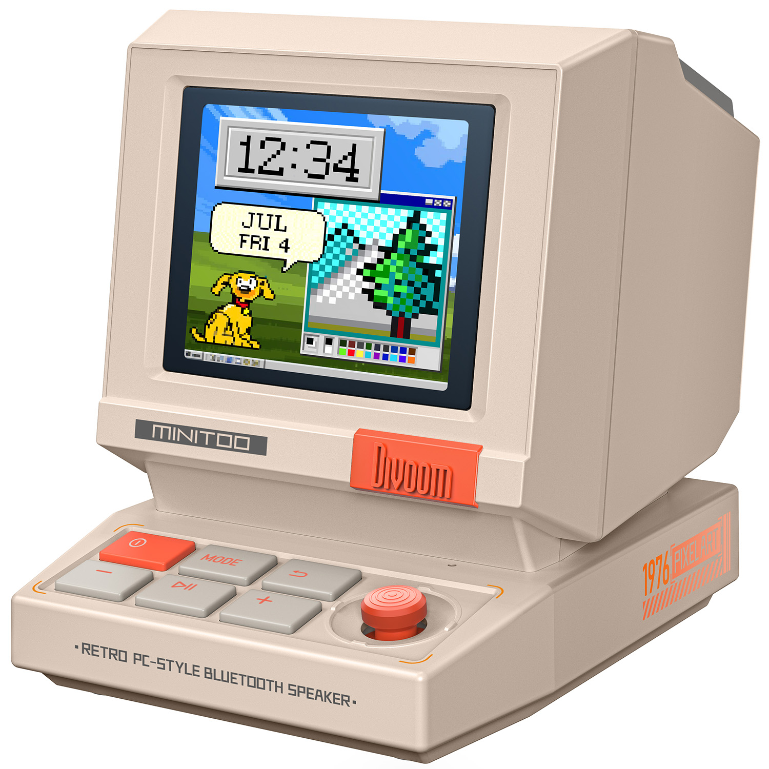 Retro Gaming Cabinet - Divoom MiniToo Retro Bluetooth Hoparlör Taşınabilir