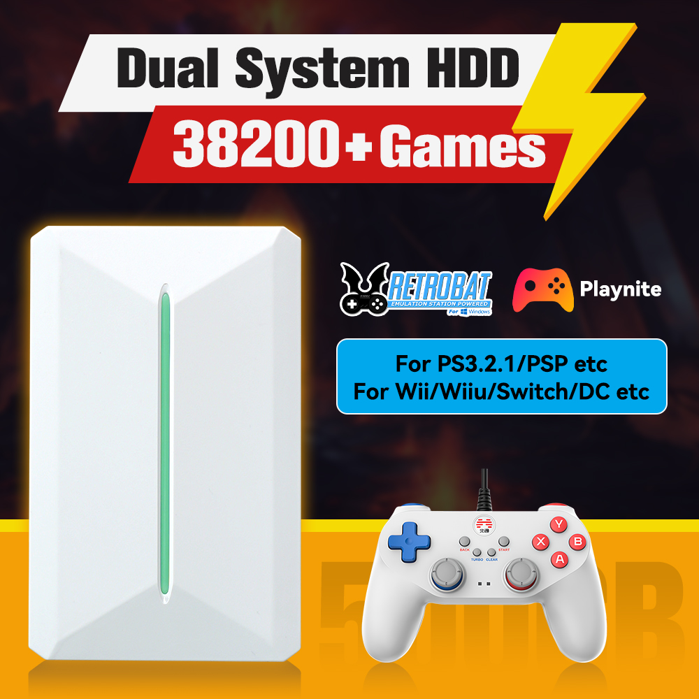 Retro Gaming Devices - Retrobat&Playnite Sistemi HDD Retro Oyun Konsolu