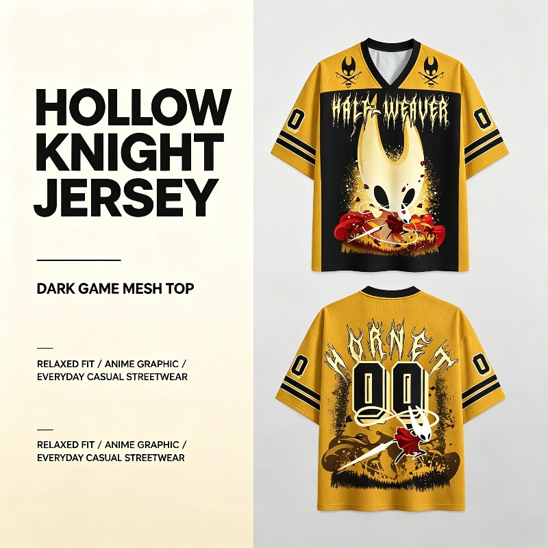Retro Gaming Jersey - Hollow Knight'dan Esinlenilmiş “Half Weaver” Fantezi