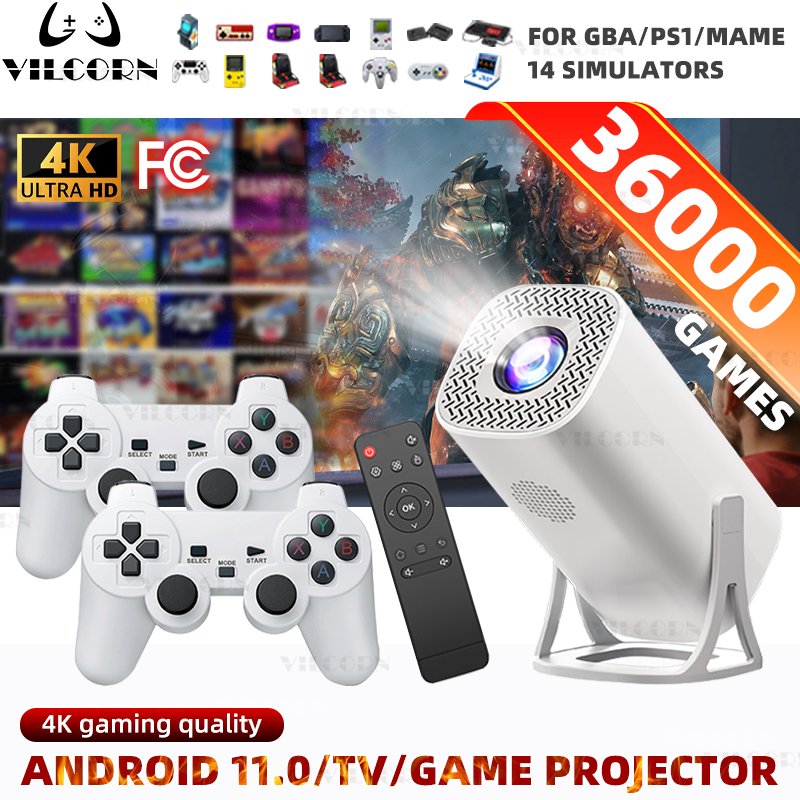 Retro Gaming And Projector - Mini Projektör Video Oyun Konsolu 36000