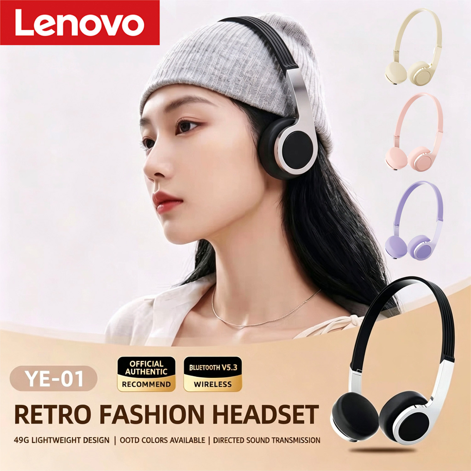 Retro Gaming Cables - Lenovo Yeni Retro Kompakt Kulak Üstü