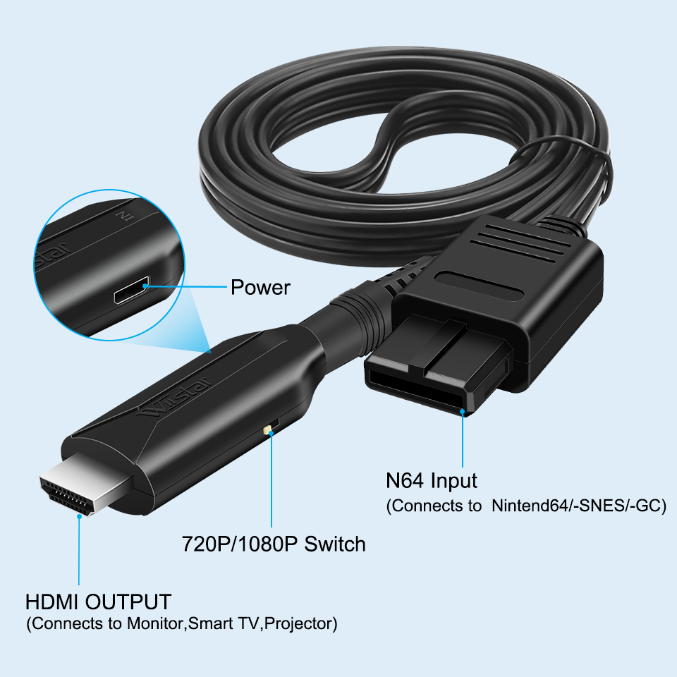 N64 HDMI uyumlu kablo dönüştür - Retro Gaming Cables incelemesi ve fiyatı