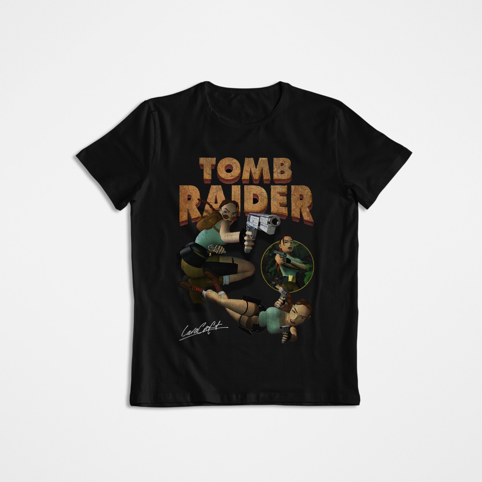 Tomb Raider, Lara Croft, Grafi - Retro Gaming Shirt incelemesi ve fiyatı